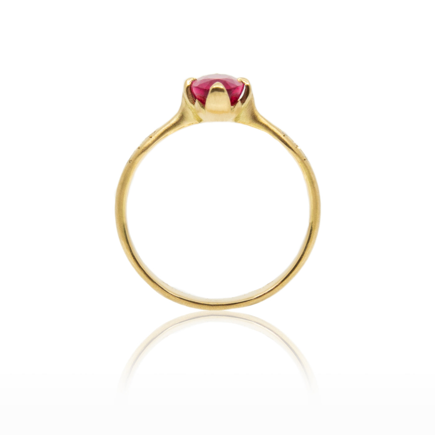 Tourmaline Oval Rosebud Ring