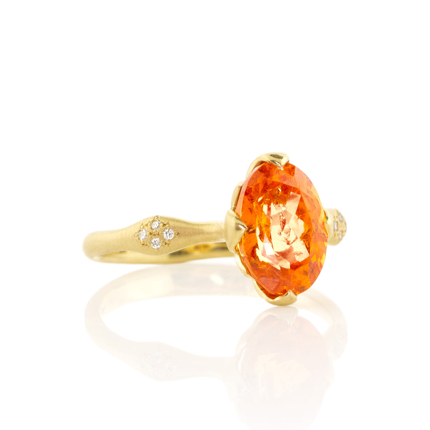 Tanzanian Garnet Rosebud Ring