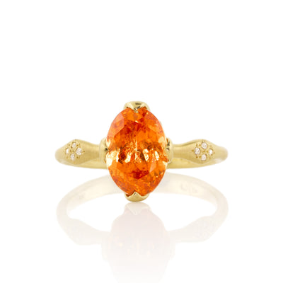 Tanzanian Garnet Rosebud Ring
