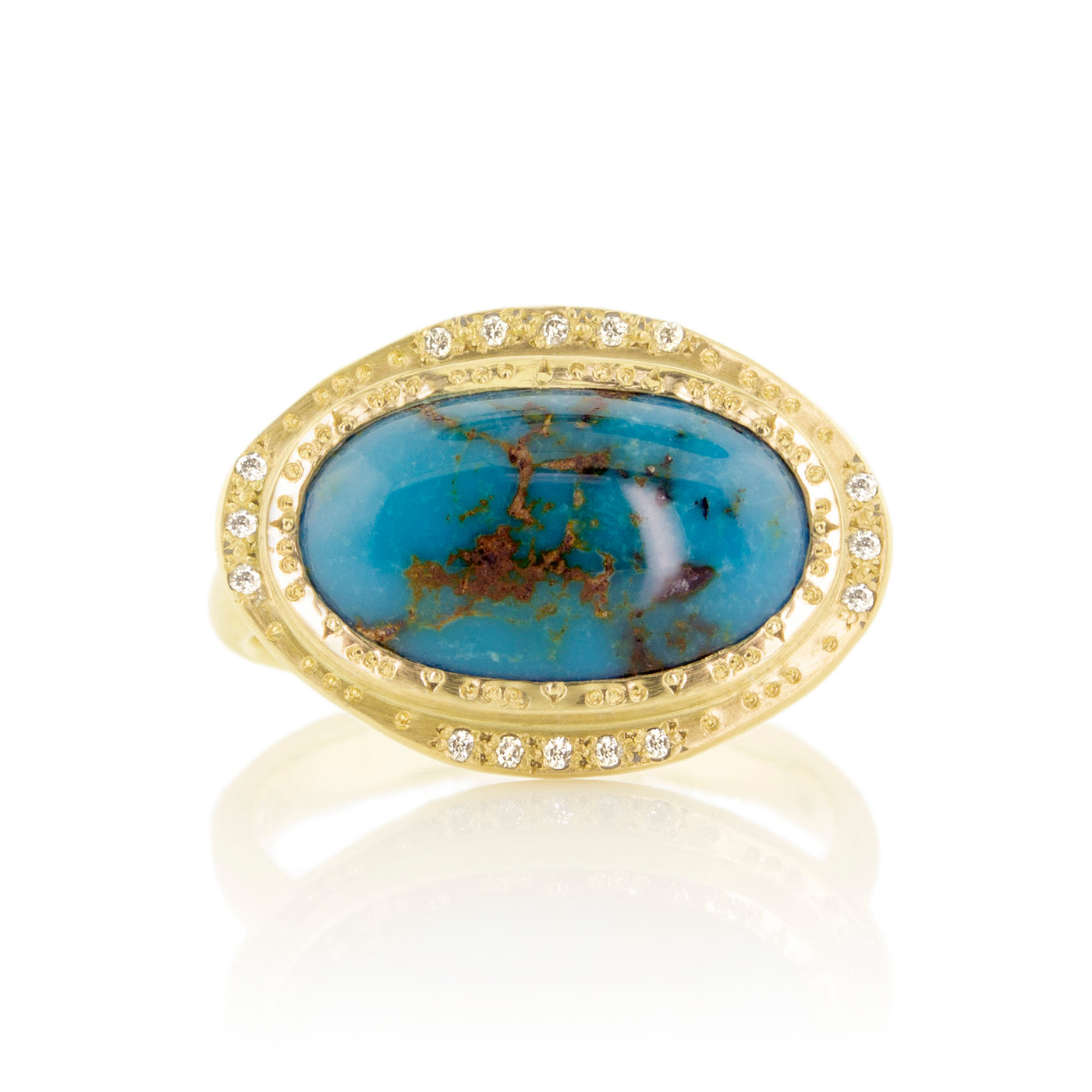 Horizontal Persian Turquoise Ring