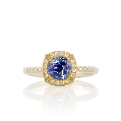 Two Tone Sapphire Ring