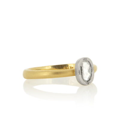 Two Tone Vertical Set Ring