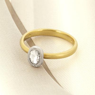 Two Tone Vertical Set Ring