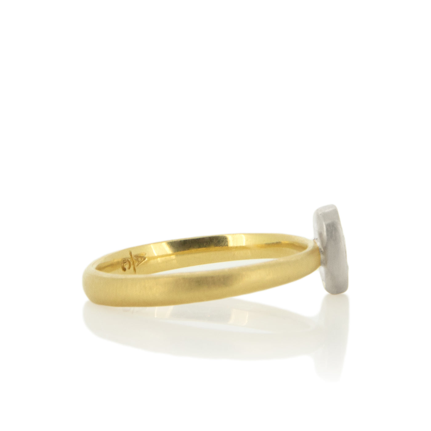 Two Tone Vertical Set Ring