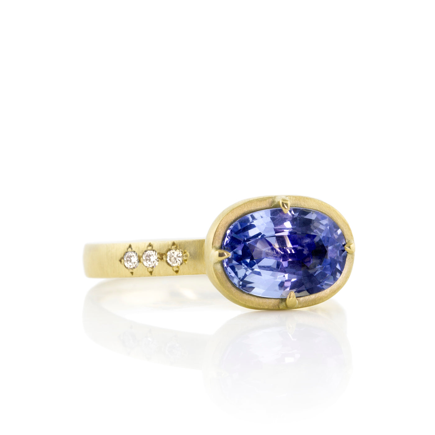 Oval Sapphire Prong Ring
