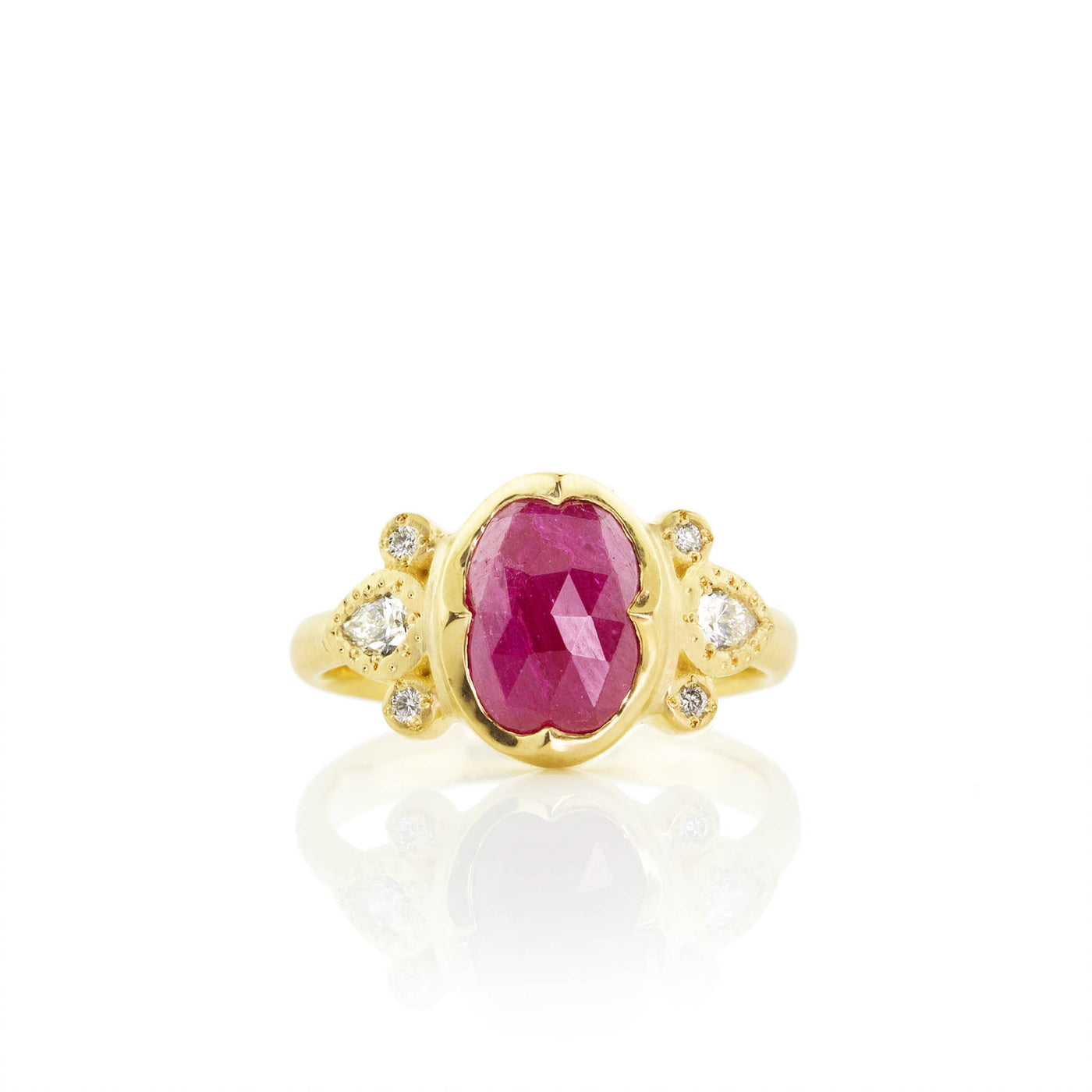 Oval Ruby and Diamond Ring