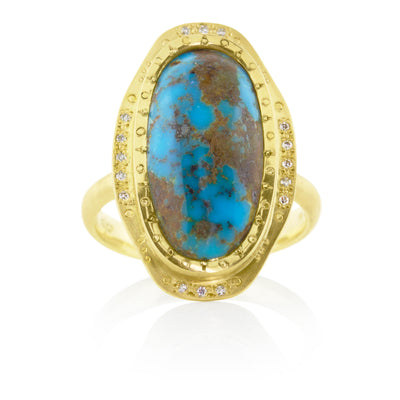 Vertical Persian Turquoise Ring