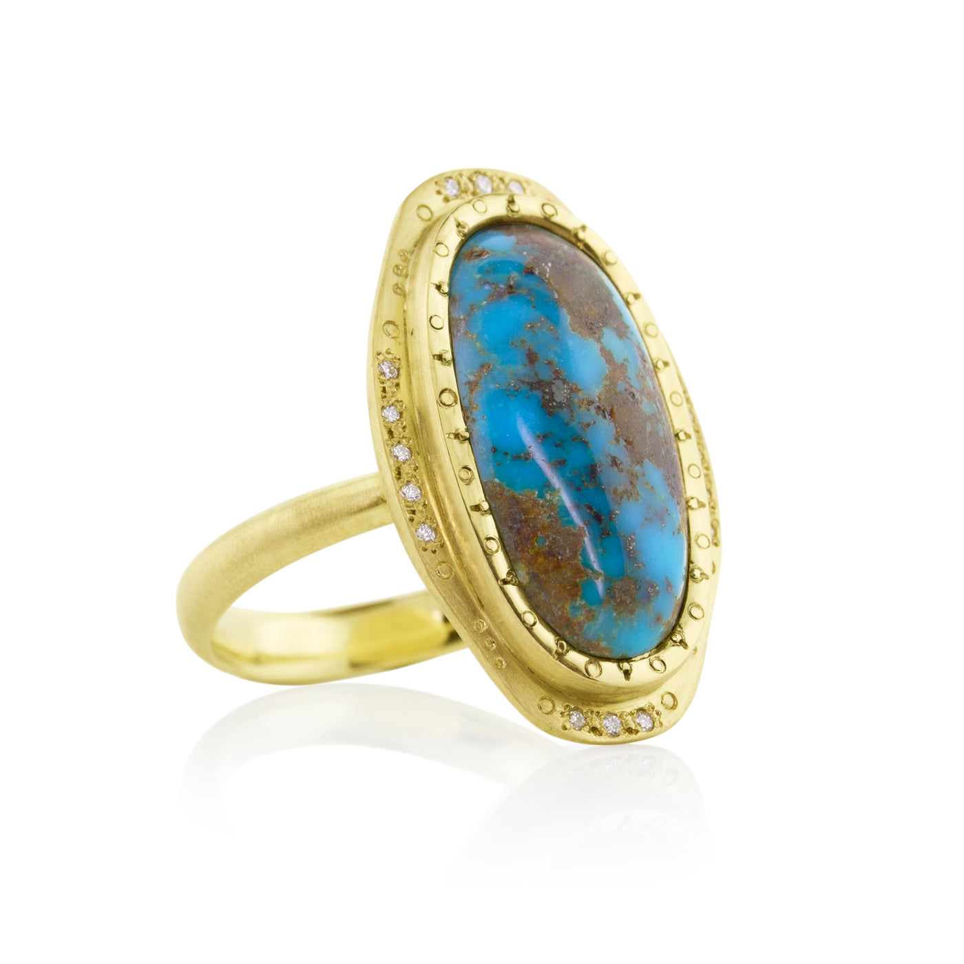 Vertical Persian Turquoise Ring