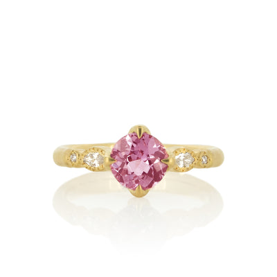 Oval and Round Rosebud Solitaire