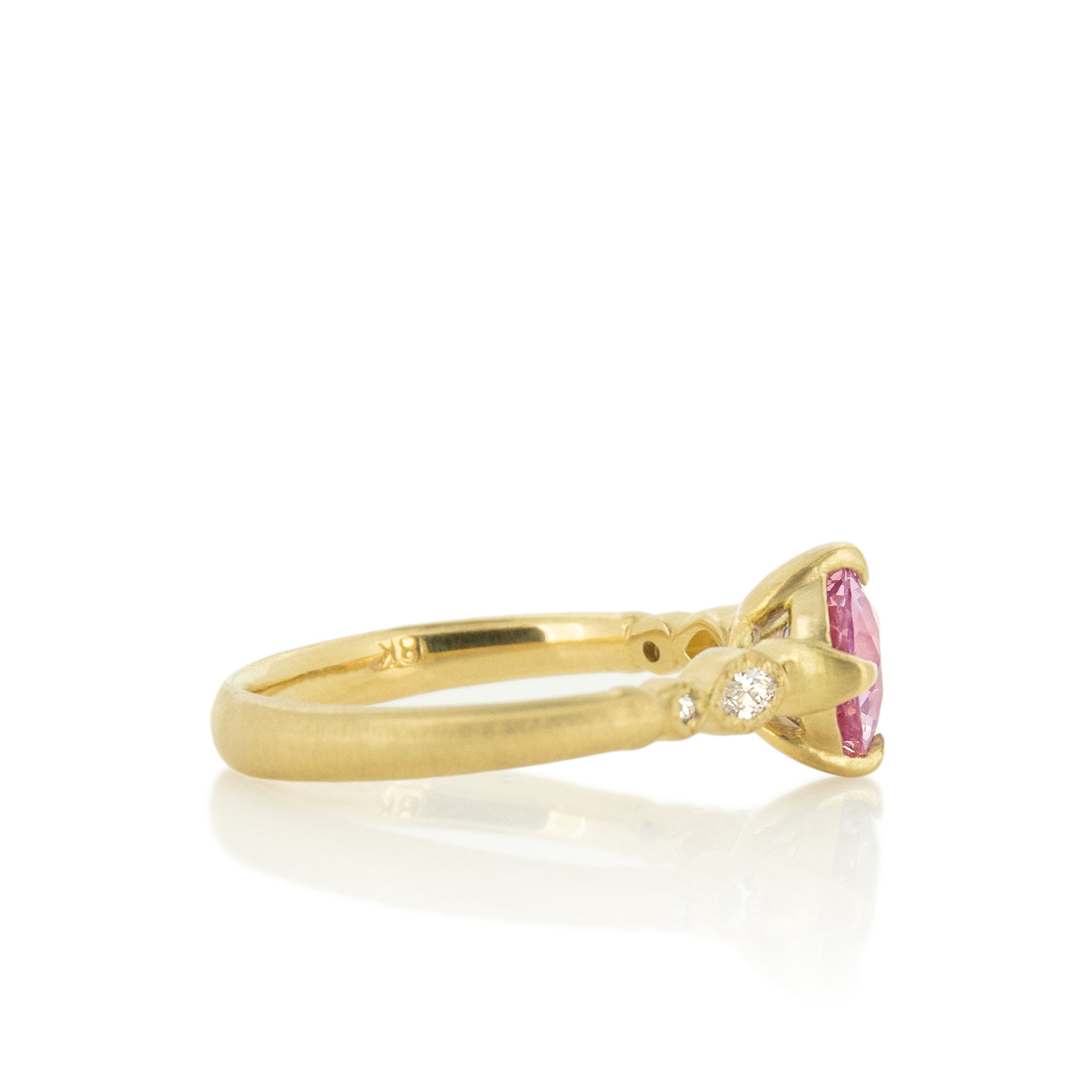 Oval and Round Rosebud Solitaire