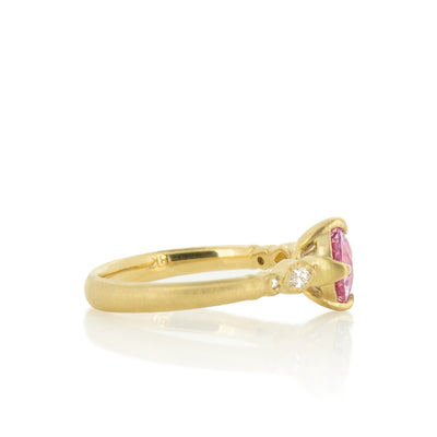 Oval and Round Rosebud Solitaire