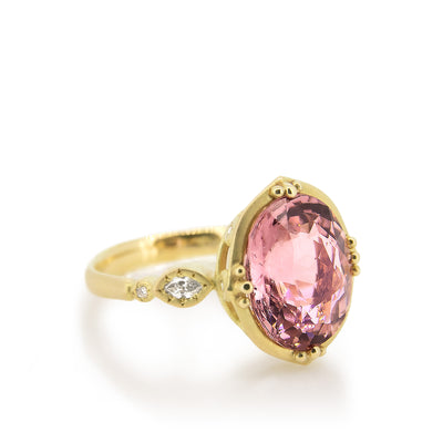 PINK TOURMALINE PRONG SET RING