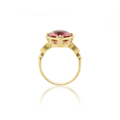 PINK TOURMALINE PRONG SET RING