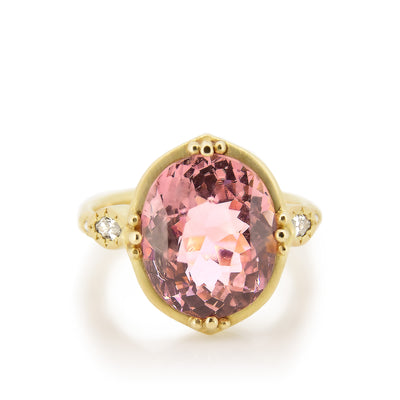 PINK TOURMALINE PRONG SET RING