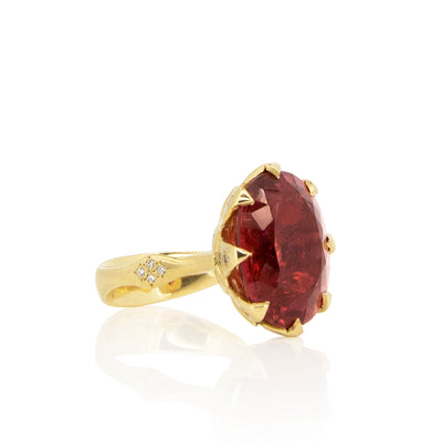 RUBELLITE ROSEBUD PRONG SET