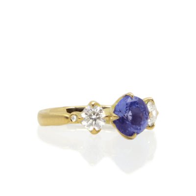 Three-Stone Rosebud Ring