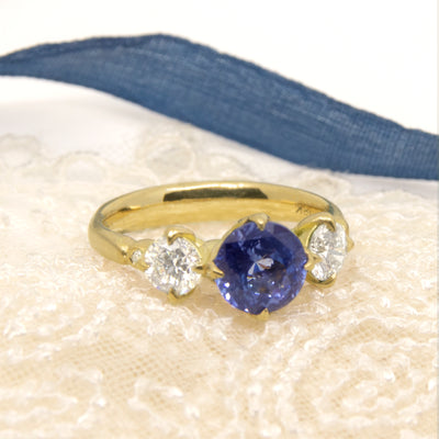 Three-Stone Rosebud Ring