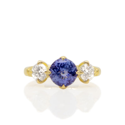 Three-Stone Rosebud Ring