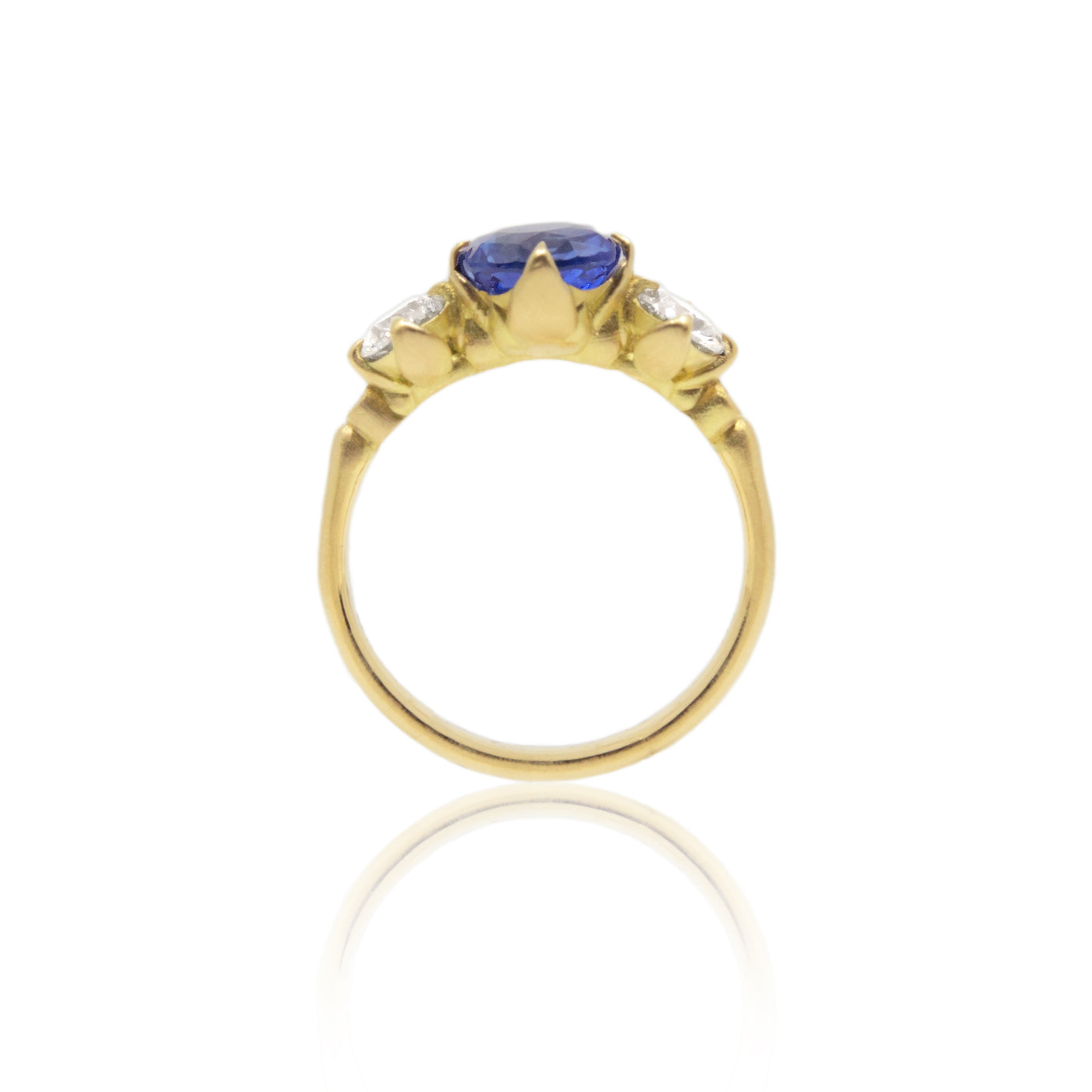 Three-Stone Rosebud Ring