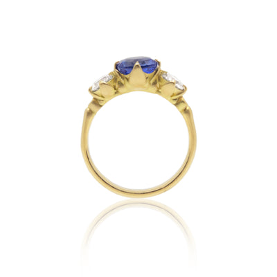 Three-Stone Rosebud Ring