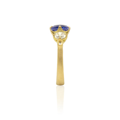 Three-Stone Rosebud Ring