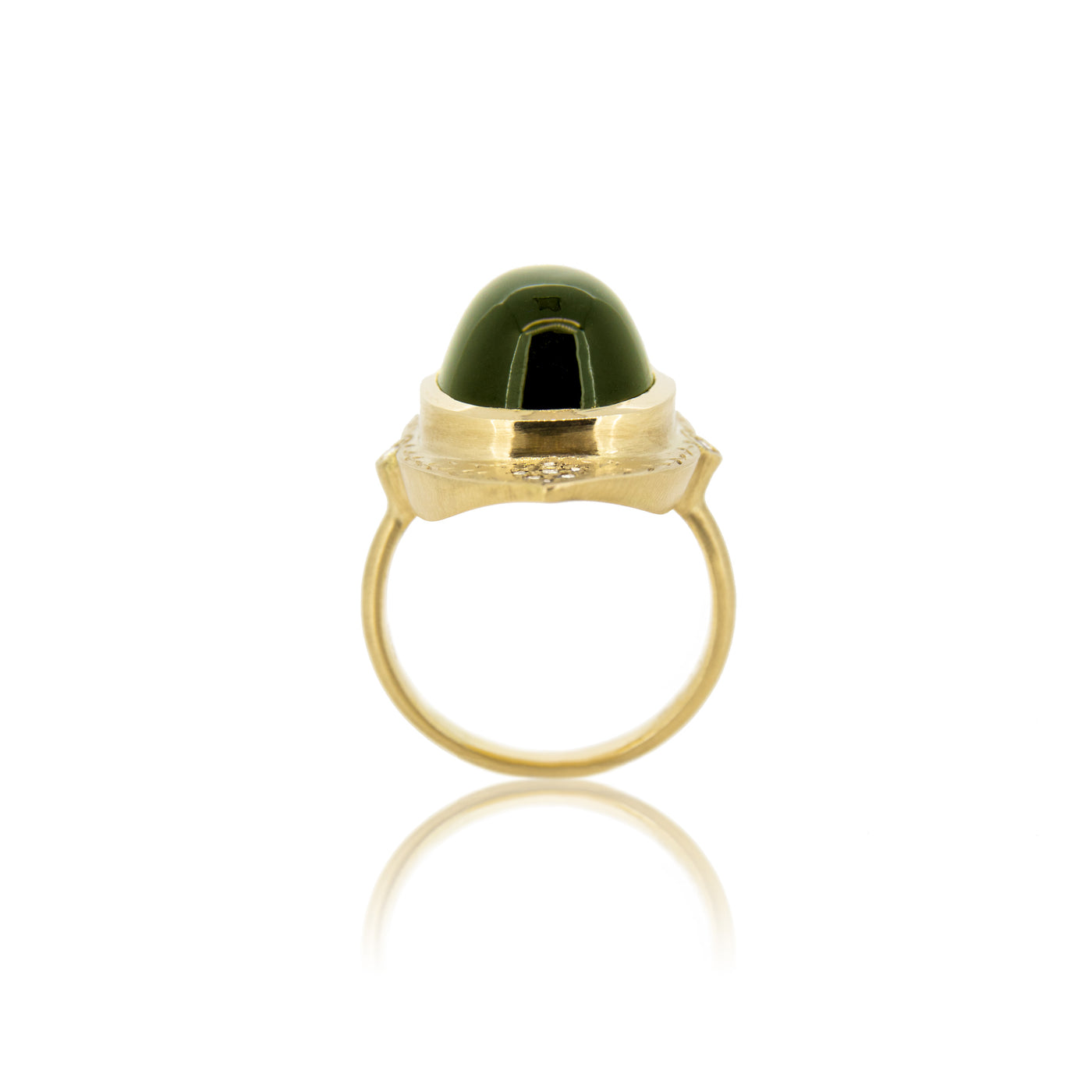 OVAL TOURMALINE TWO TIER RING