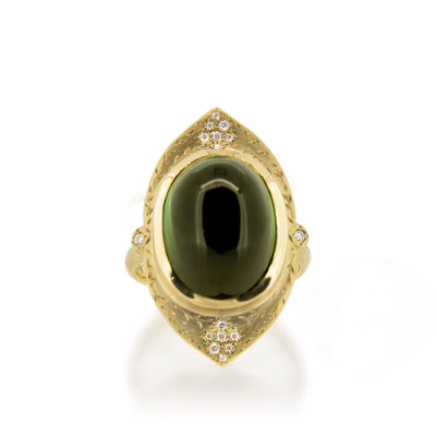 OVAL TOURMALINE TWO TIER RING