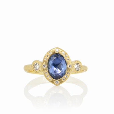 Oval Rosecut Sapphire Ring