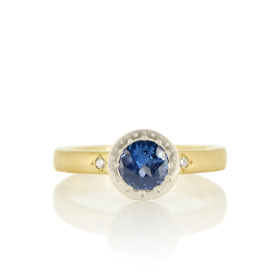 Harmony Etched Sapphire Ring