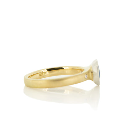 Harmony Etched Sapphire Ring