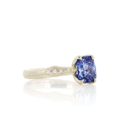 Sapphire Cushion Rosebud