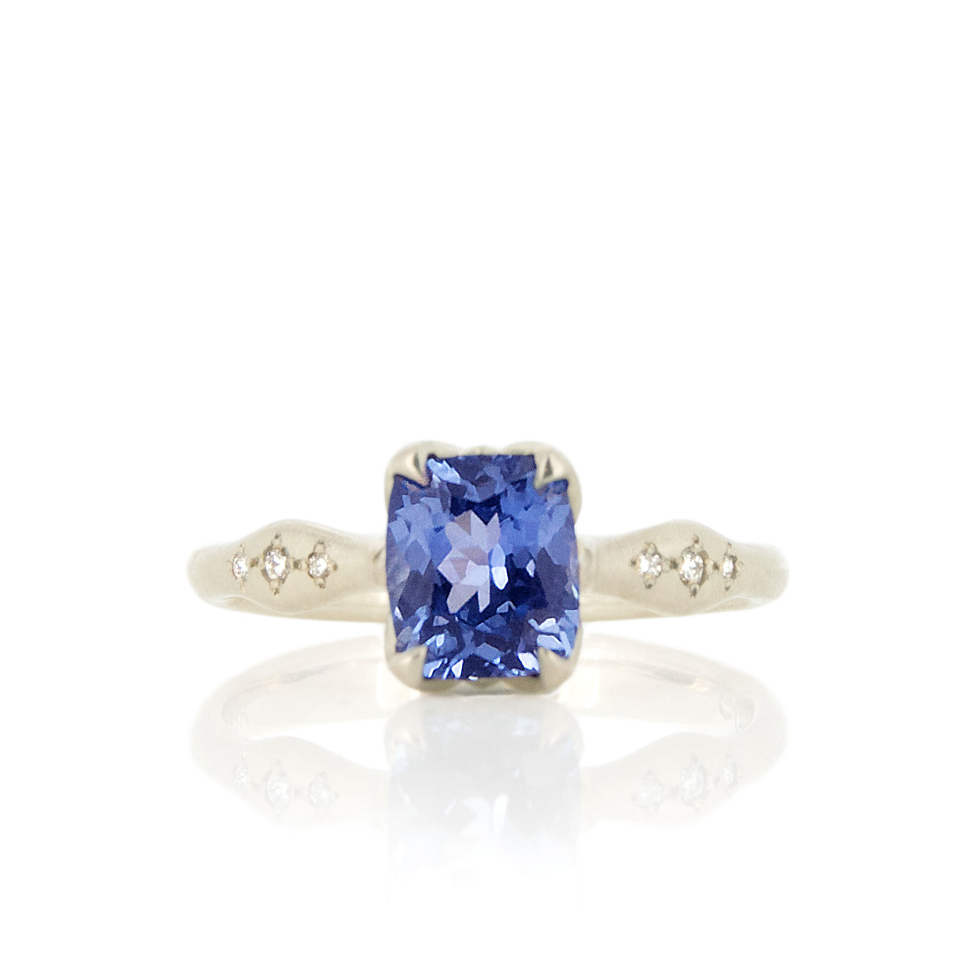 Sapphire Cushion Rosebud
