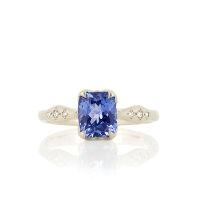 Sapphire Cushion Rosebud