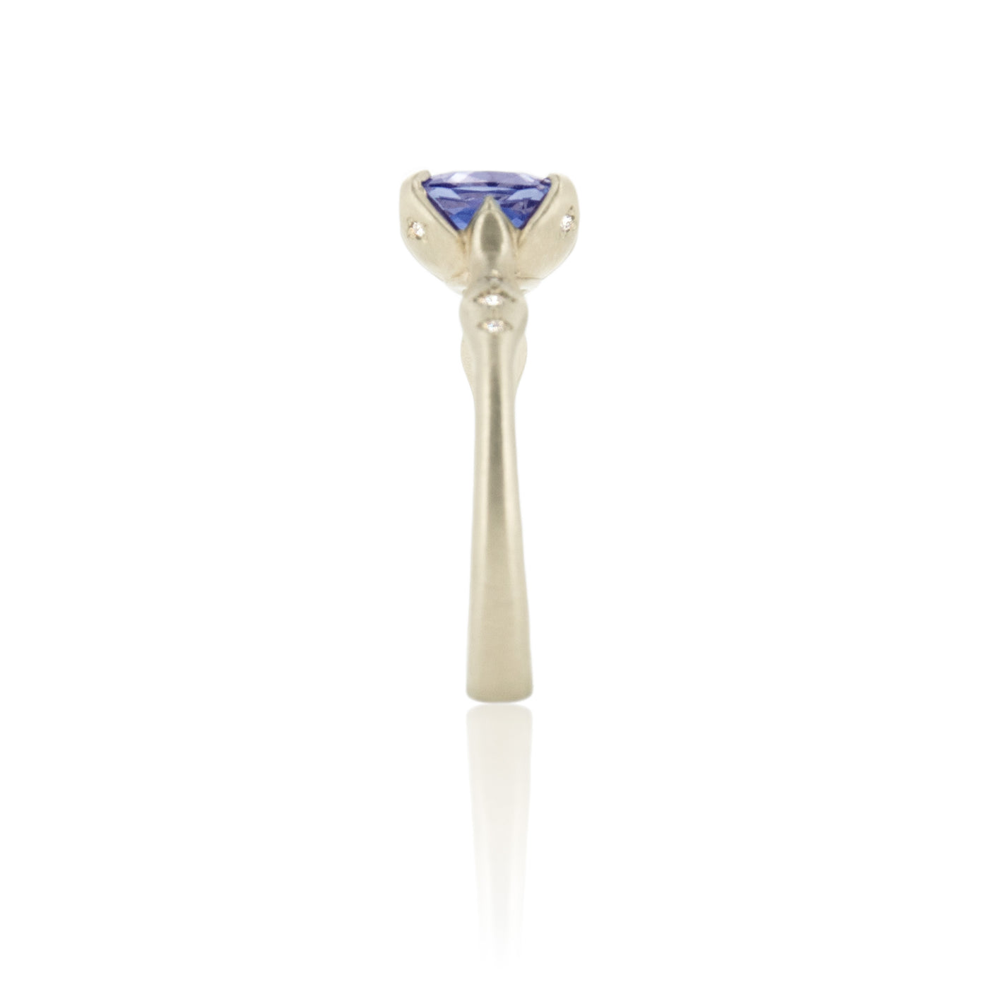 Sapphire Cushion Rosebud