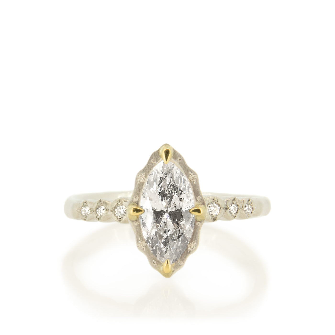 White Gold Marquise Diamond Ring
