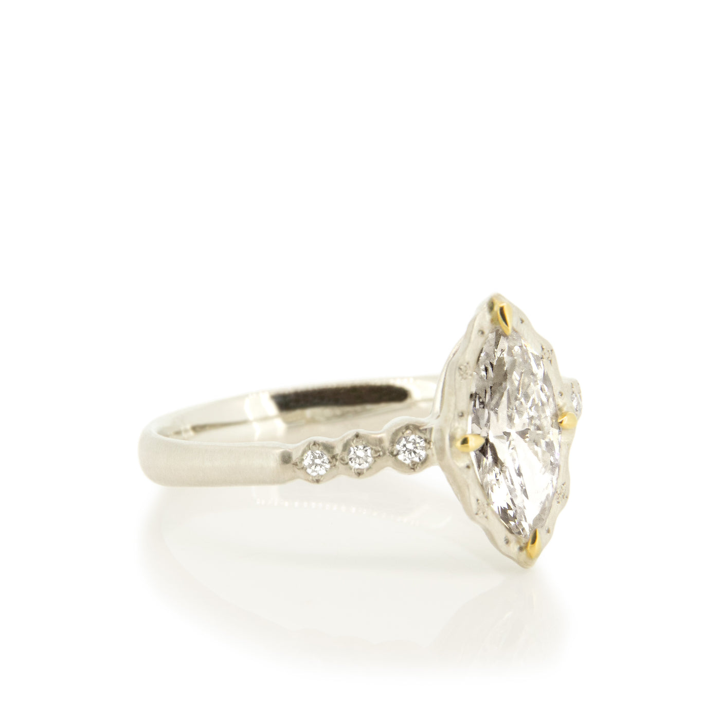 White Gold Marquise Diamond Ring