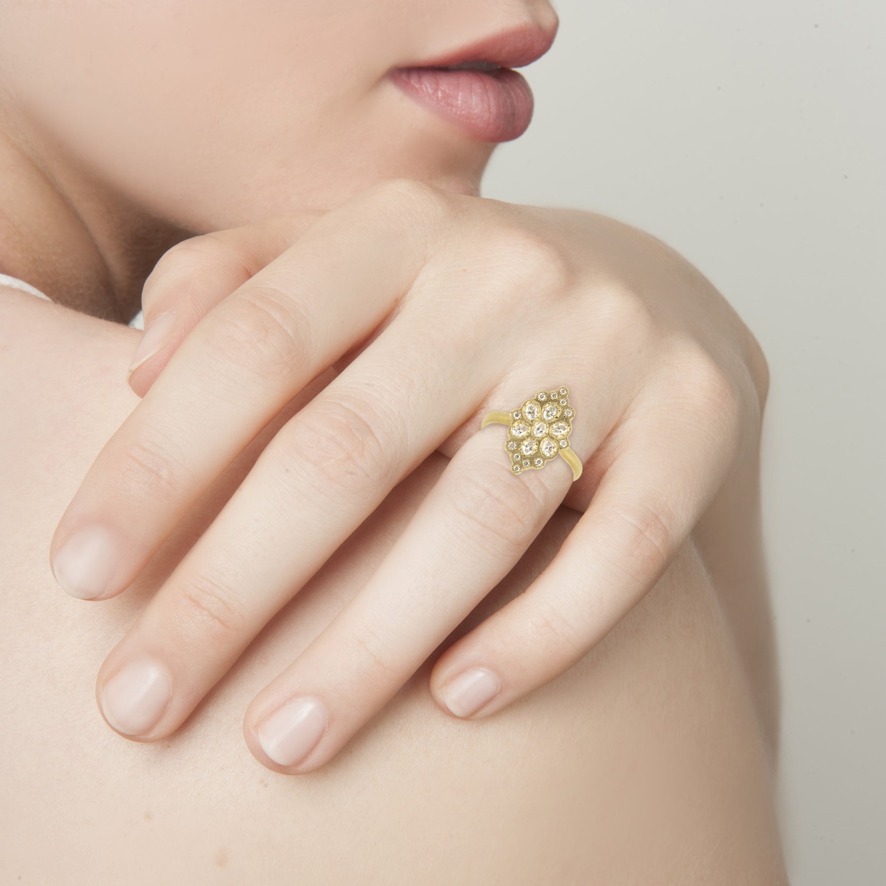 Swarovski botanical flower ring discount