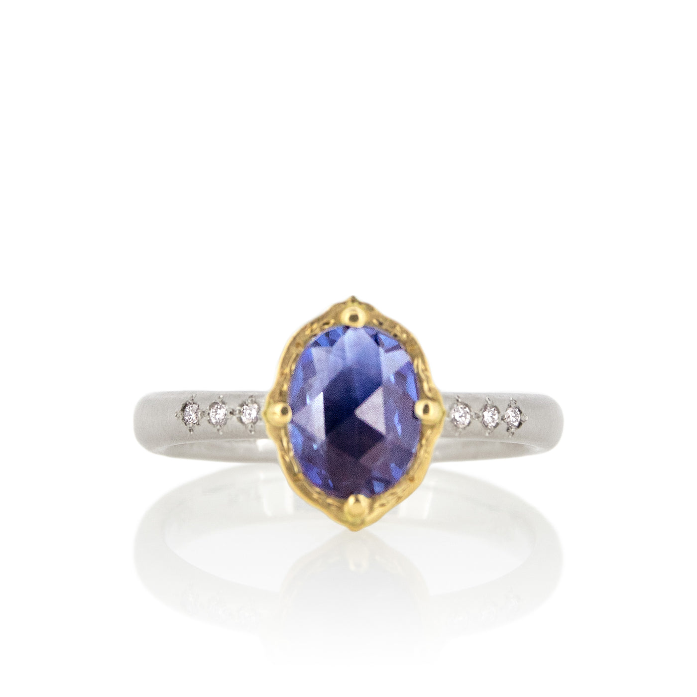 Sapphire Rose Cut Harmony Ring