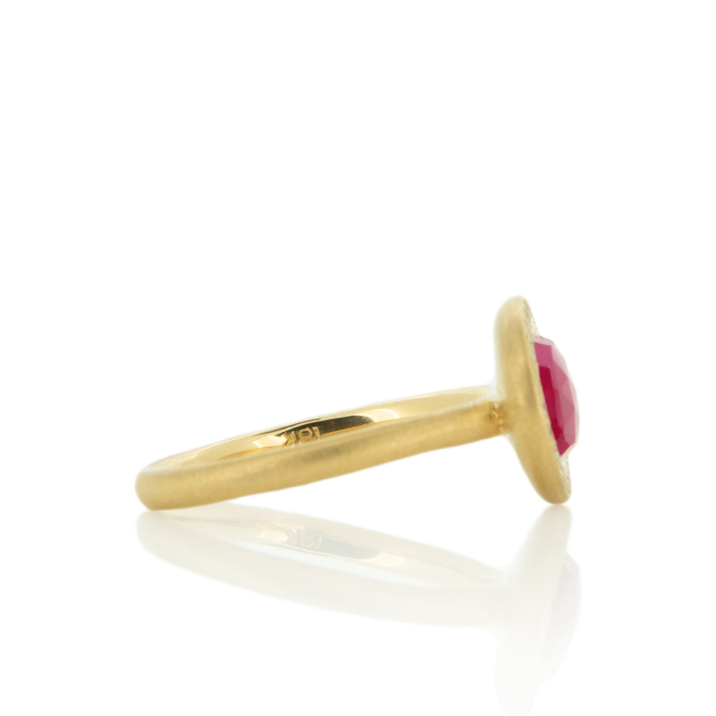 Oval Rosecut Ruby Ring