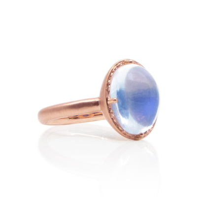 Oval Moonstone Prong Set Ring