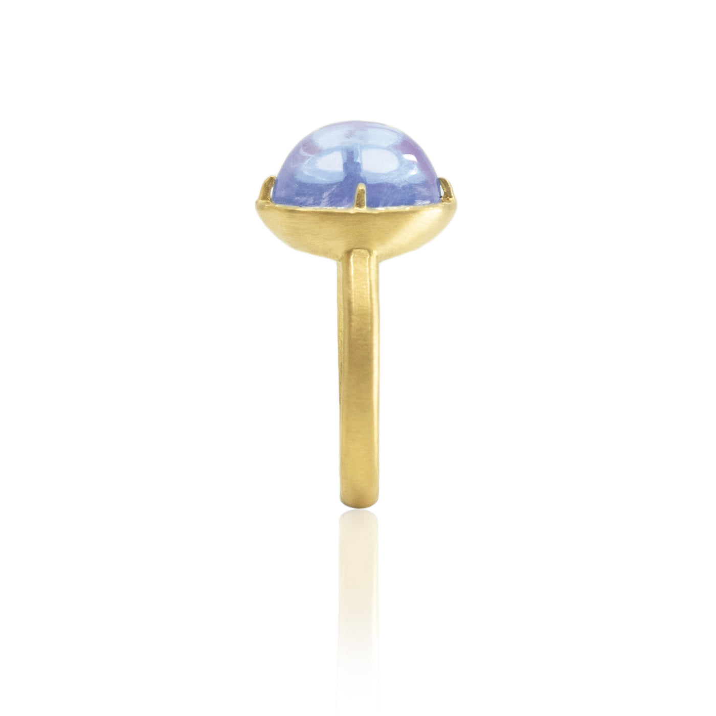 Oval Prong Moonstone Ring