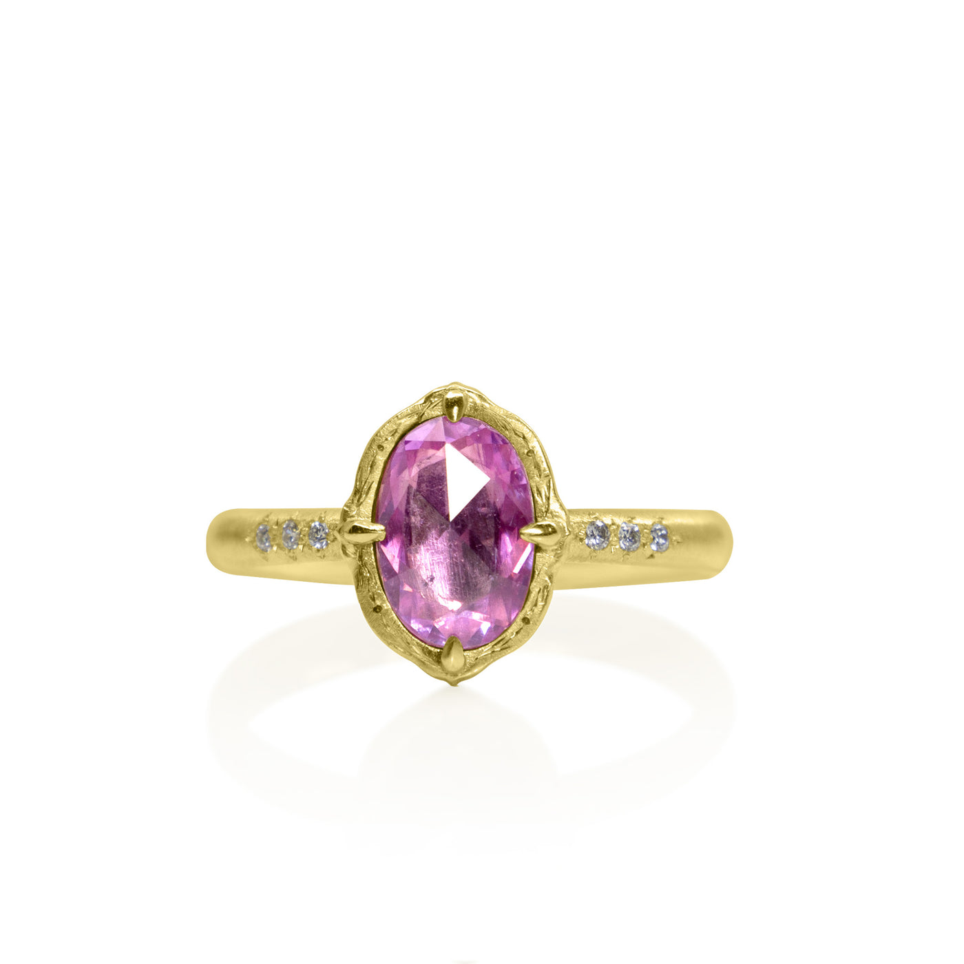 Pink Sapphire Prong Ring