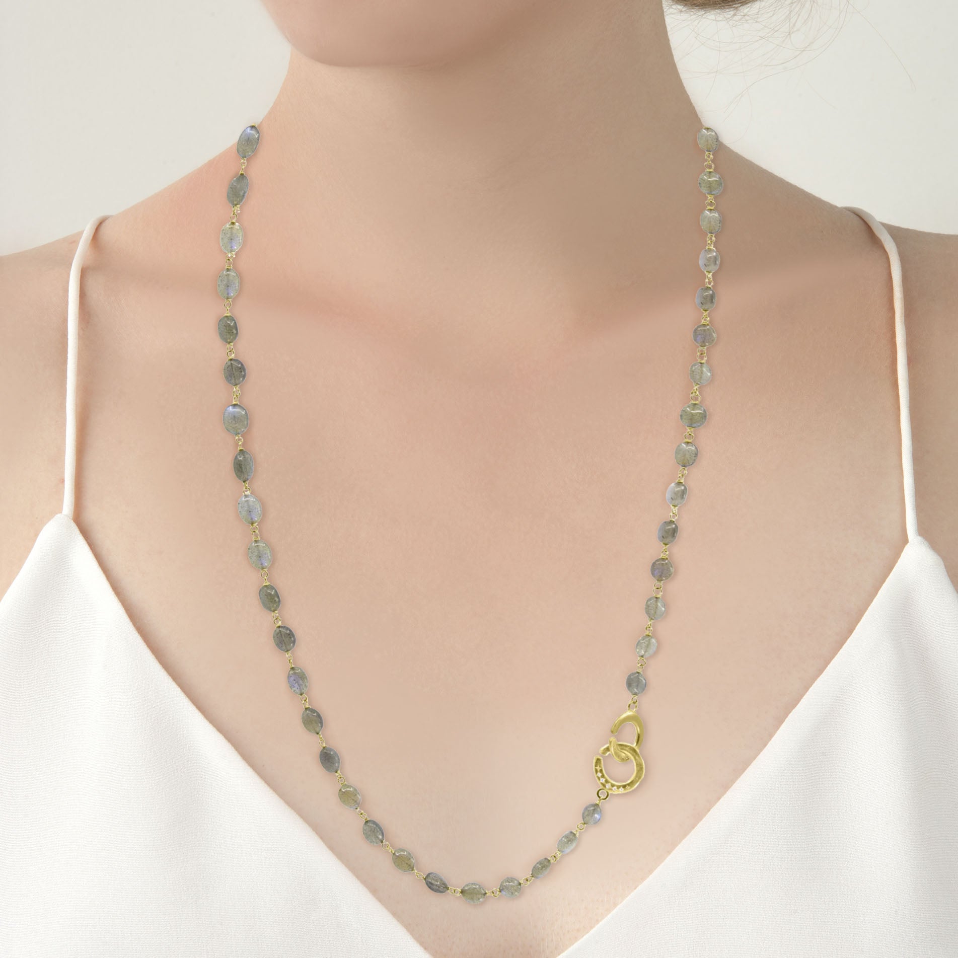 26" Labradorite Beaded Necklace