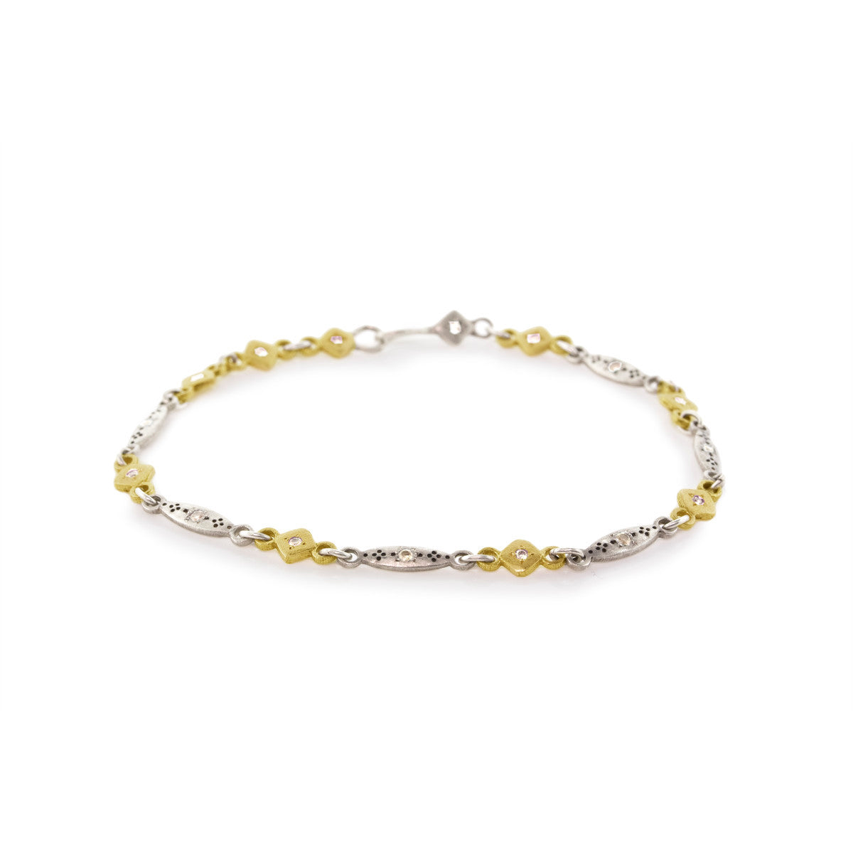 Mixed Metal Single Link Bracelet