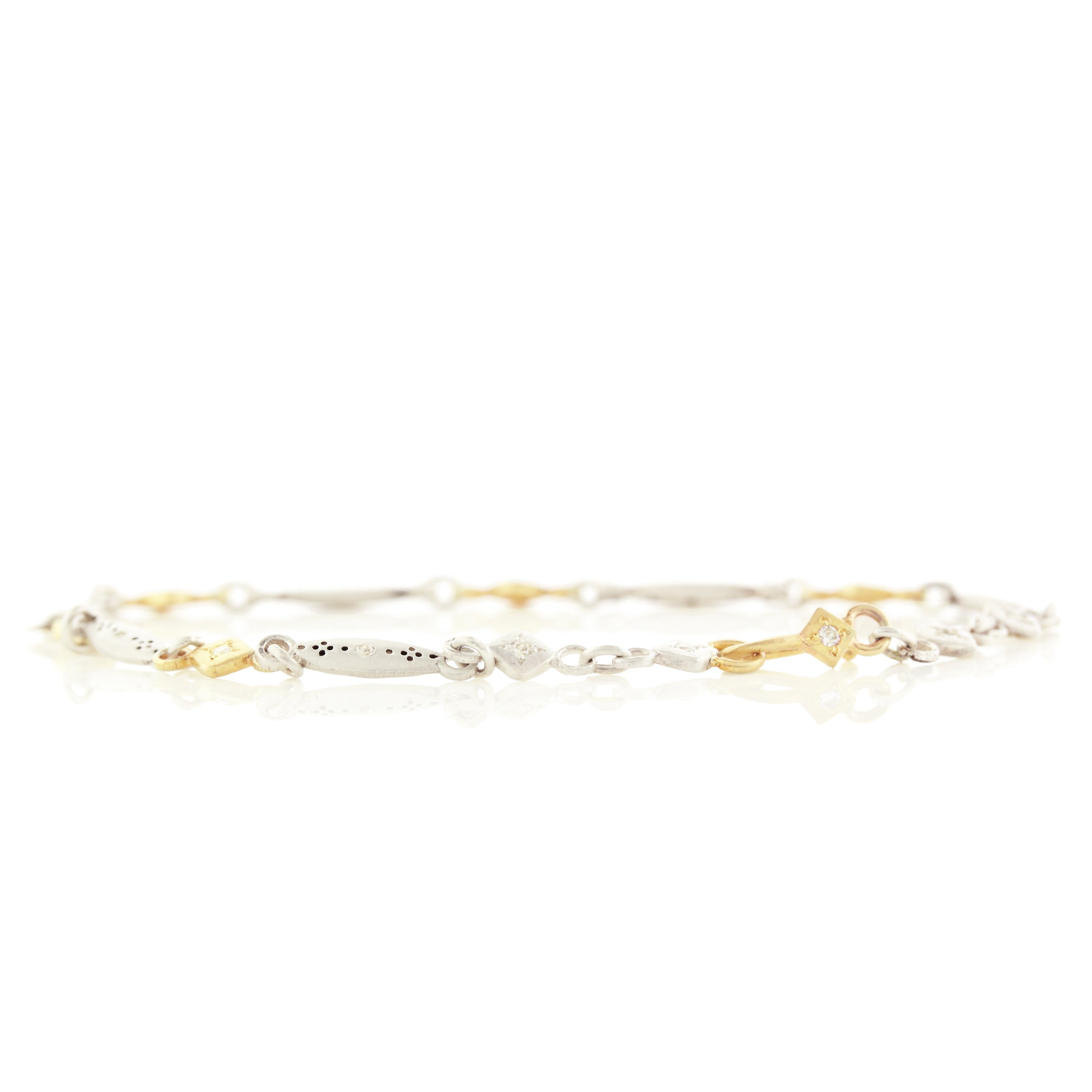 Mixed Metal Single Link Bracelet