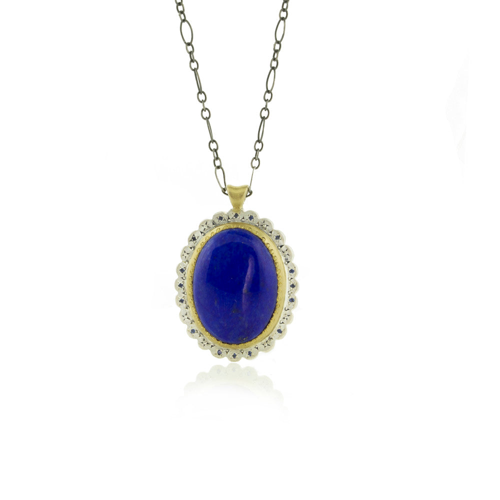 Harmony Oval Lapis Pendant