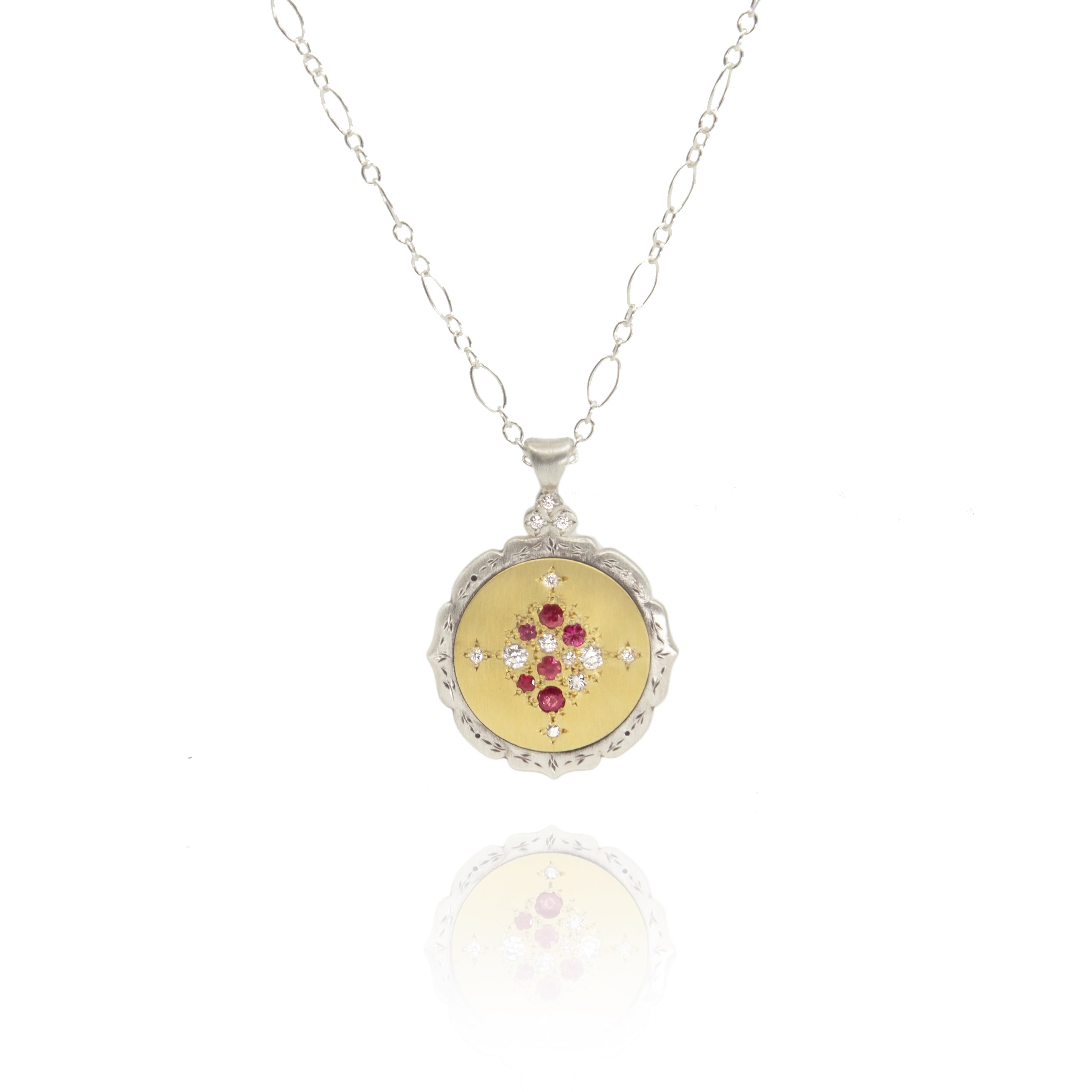 Round Scallop Edge Pendant