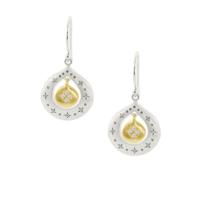 ROUND SHOOTING STAR EARRINGS