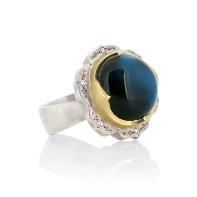 Two-Tone Labradorite Ring