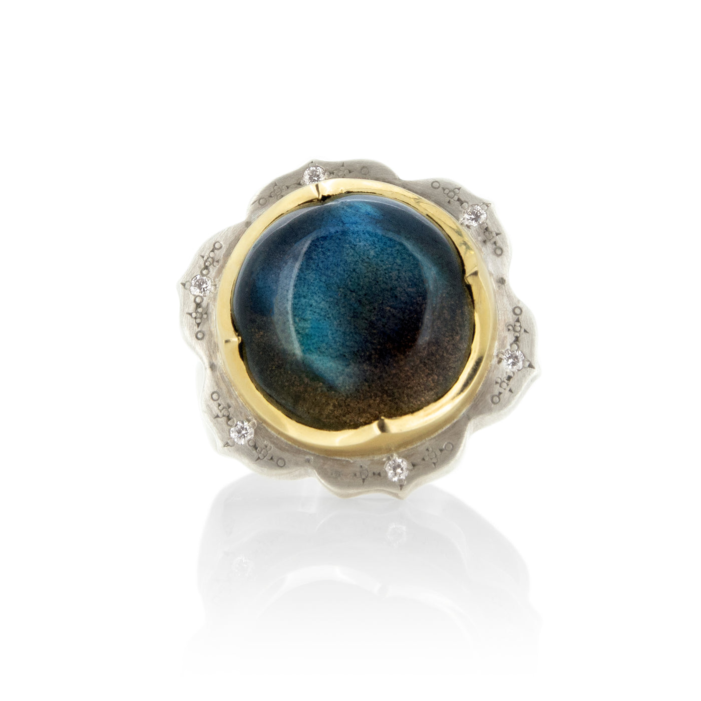 Two-Tone Labradorite Ring